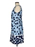 Eliza J Print Blue Casual Dress Size 8 - photo 5