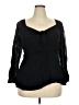 Torrid 100% Rayon Black Long Sleeve Blouse Size 2X Plus (2) - photo 1