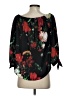 Express Outlet 100% Polyester Black 3/4 Sleeve Blouse Size S - photo 2