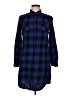 Merona Plaid Blue Casual Dress Size M - photo 1