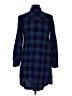 Merona Plaid Blue Casual Dress Size M - photo 2