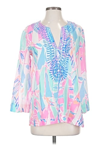 Lilly Pulitzer 3/4 Sleeve Silk Top (view 1)