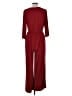 NY Collection Solid Burgundy Jumpsuit Size L (petite) - photo 2