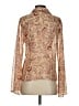 Addie 100% Polyester Paisley Gold Long Sleeve Blouse Size S - photo 2