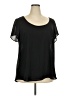 Torrid 100% Polyester Black Short Sleeve Blouse Size 2X Plus (2) - photo 1