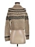 J.Crew Chevron-herringbone Tan Turtleneck Sweater Size XXS - photo 1
