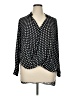 Alfani 100% Polyester Polka Dots Black Long Sleeve Blouse Size 14 - photo 1