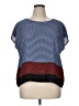 Vince Camuto Blue Short Sleeve Top Size XL - photo 1