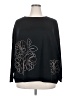 J.Jill Floral Black Pullover Sweater Size 2X - photo 1