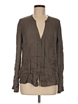 Vince. Long Sleeve Silk Top (view 1)