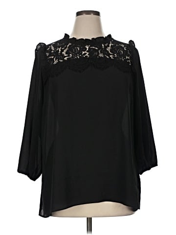 City Chic 3/4 Sleeve Blouse (view 1)