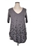 Torrid Stars Gray 3/4 Sleeve T-Shirt Size 1X Plus (1) - photo 1