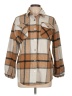 Unbranded 100% Polyester Plaid Brown Jacket Size L - photo 1