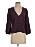 Marine Layer Floral Burgundy 3/4 Sleeve Blouse Size XS - photo 1
