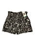 Three Dots Animal Print Black Shorts Size XL - photo 1