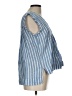 Lands' End 100% Linen Blue Short Sleeve Top Size 12 (petite) - photo 4