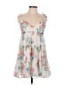Shein 100% Polyester Floral White Casual Dress Size 6 - photo 1