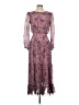 Saloni 100% Silk Paisley Purple Casual Dress Size 4 - photo 1