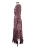Saloni 100% Silk Paisley Purple Casual Dress Size 4 - photo 5