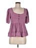 Rewind Purple Short Sleeve Blouse Size M - photo 1