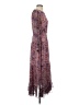 Saloni 100% Silk Paisley Purple Casual Dress Size 4 - photo 4
