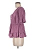 Rewind Purple Short Sleeve Blouse Size M - photo 5