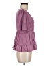 Rewind Purple Short Sleeve Blouse Size M - photo 4