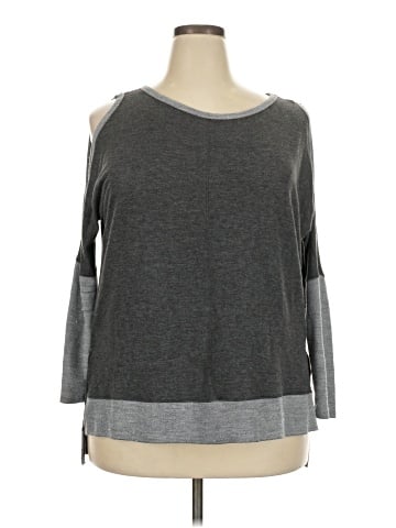 A.gain 3/4 Sleeve Top (view 1)