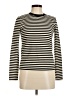 MNG Stripes Ivory Turtleneck Sweater Size M - photo 1
