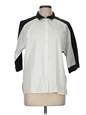 Lafayette 148 New York 3/4 Sleeve Button-Down Shirt (view 1)