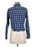 Gap Plaid Blue Long Sleeve Button-Down Shirt Size Med Petite - photo 2