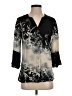 Citron Print Black 3/4 Sleeve Blouse Size XS - photo 1