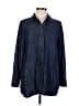 Chico's 100% Lyocell Blue Long Sleeve Button-Down Shirt Size Med (1) - photo 1