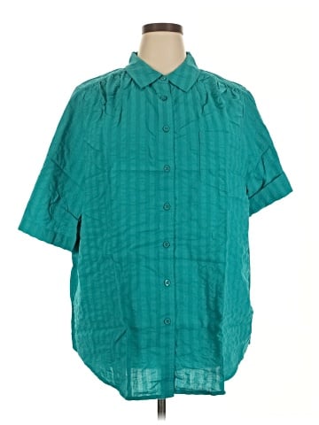Woman Within Short Sleeve Button-Down Shirt (view 1)