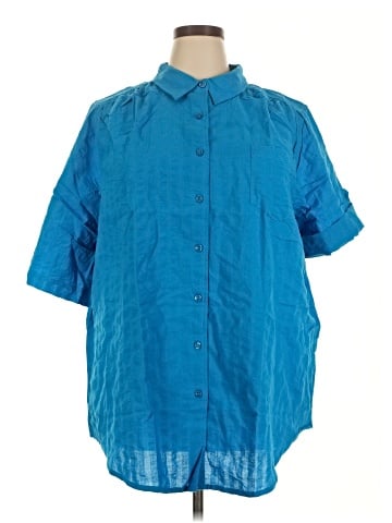 Woman Within Short Sleeve Blouse (view 1)