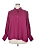 Halogen 100% Polyester Solid Burgundy 3/4 Sleeve Blouse Size 2X - photo 1