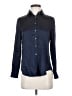 Ann Taylor Blue Long Sleeve Silk Top Size XS (petite) - photo 1