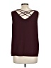 Versona 100% Polyester Burgundy Sleeveless Top Size L - photo 2