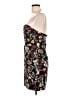 by the way. 100% Polyester Floral Black Cocktail Dress Size L - photo 5