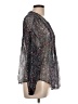 Joie Gray Long Sleeve Blouse Size L - photo 4