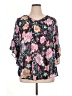 Style&Co 100% Polyester Black 3/4 Sleeve T-Shirt Size XL - photo 1