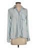 Express 100% Lyocell Blue Long Sleeve Button-Down Shirt Size XS - photo 1