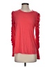 Scoop Red Long Sleeve Top Size S - photo 1