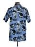 Assorted Brands 100% Cotton Print Blue Short Sleeve Button-Down Shirt Size M - photo 2