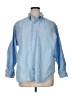 Future Collective 100% Cotton Blue Long Sleeve Button-Down Shirt Size XL - photo 1