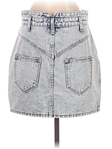 Aqua Denim Skirt (view 2)