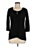 Almost Famous Black 3/4 Sleeve Blouse Size M - photo 1