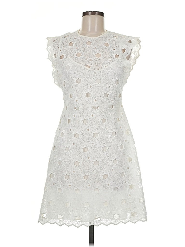 Pre-owned Zara Cocktail Dress In White