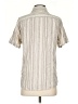 Assorted Brands Stripes Ivory Short Sleeve Blouse Size S - photo 2