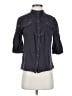 Sundance 100% Cotton Gray 3/4 Sleeve Button-Down Shirt Size XS (petite) - photo 1